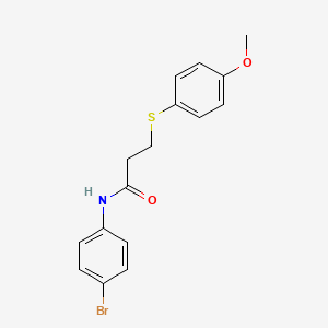 molecular formula C16H16BrNO2S B2832061 N-(4-bromophenyl)-3-((4-methoxyphenyl)thio)propanamide CAS No. 942007-00-3