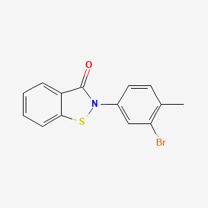 molecular formula C14H10BrNOS B2832068 2-(3-Bromo-4-methylphenyl)-1,2-benzothiazol-3-one CAS No. 1526779-49-6