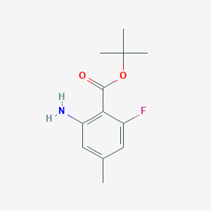 molecular formula C12H16FNO2 B2832072 Tert-butyl 2-amino-6-fluoro-4-methylbenzoate CAS No. 2248298-92-0