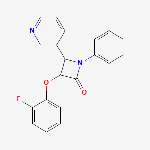 B2832079 3-(2-Fluorophenoxy)-1-phenyl-4-(pyridin-3-yl)azetidin-2-one CAS No. 1197499-60-7
