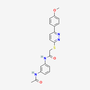 molecular formula C21H20N4O3S B2832084 N-(3-acetamidophenyl)-2-{[6-(4-methoxyphenyl)pyridazin-3-yl]sulfanyl}acetamide CAS No. 893995-27-2