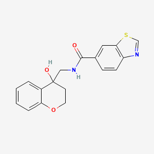molecular formula C18H16N2O3S B2832124 N-((4-hydroxychroman-4-yl)methyl)benzo[d]thiazole-6-carboxamide CAS No. 1798459-27-4
