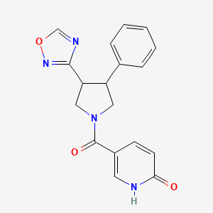 5-(3-(1,2,4-oxadiazol-3-yl)-4-phenylpyrrolidine-1-carbonyl)pyridin-2(1H)-one