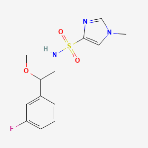 molecular formula C13H16FN3O3S B2832152 N-(2-(3-fluorophenyl)-2-methoxyethyl)-1-methyl-1H-imidazole-4-sulfonamide CAS No. 1797338-01-2