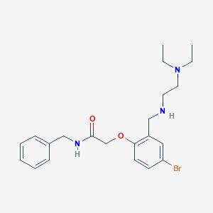 molecular formula C22H30BrN3O2 B283216 N-benzyl-2-[4-bromo-2-({[2-(diethylamino)ethyl]amino}methyl)phenoxy]acetamide 