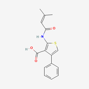 molecular formula C16H15NO3S B2832182 2-(3-methylbut-2-enamido)-4-phenylthiophene-3-carboxylic acid CAS No. 743453-44-3