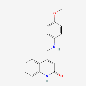 molecular formula C17H16N2O2 B2832190 4-(((4-Methoxyphenyl)amino)methyl)quinolin-2-ol CAS No. 333982-41-5