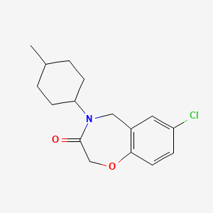 molecular formula C16H20ClNO2 B2832199 7-chloro-4-(4-methylcyclohexyl)-4,5-dihydro-1,4-benzoxazepin-3(2H)-one CAS No. 1326937-69-2