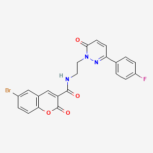 6-bromo-N-(2-(3-(4-fluorophenyl)-6-oxopyridazin-1(6H)-yl)ethyl)-2-oxo-2H-chromene-3-carboxamide