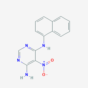 N4-(naphthalen-1-yl)-5-nitropyrimidine-4,6-diamine