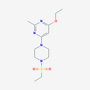B2832228 4-Ethoxy-6-(4-(ethylsulfonyl)piperazin-1-yl)-2-methylpyrimidine CAS No. 946232-88-8