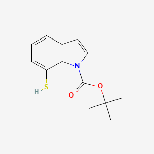 molecular formula C13H15NO2S B2832254 Tert-butyl 7-sulfanylindole-1-carboxylate CAS No. 2155856-10-1