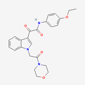 molecular formula C24H25N3O5 B2832258 N-(4-ethoxyphenyl)-2-(1-(2-morpholino-2-oxoethyl)-1H-indol-3-yl)-2-oxoacetamide CAS No. 872857-31-3