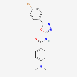 molecular formula C17H15BrN4O2 B2832292 N-[5-(4-bromophenyl)-1,3,4-oxadiazol-2-yl]-4-(dimethylamino)benzamide CAS No. 897735-85-2