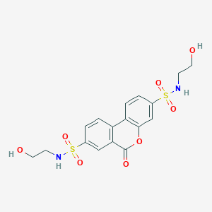 N3,N8-bis(2-hydroxyethyl)-6-oxo-6H-benzo[c]chromene-3,8-disulfonamide