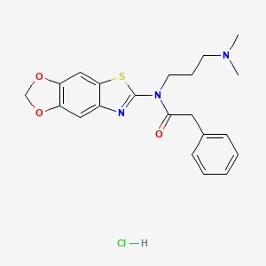 N-([1,3]dioxolo[4',5':4,5]benzo[1,2-d]thiazol-6-yl)-N-(3-(dimethylamino)propyl)-2-phenylacetamide hydrochloride