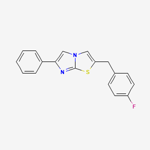 2-[(4-Fluorophenyl)methyl]-6-phenylimidazo[2,1-b][1,3]thiazole