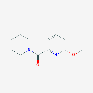 molecular formula C12H16N2O2 B2832307 2-Methoxy-6-[(piperidin-1-yl)carbonyl]pyridine CAS No. 1798606-79-7