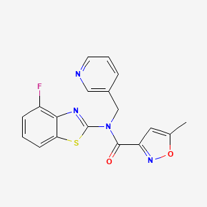 N-(4-fluorobenzo[d]thiazol-2-yl)-5-methyl-N-(pyridin-3-ylmethyl)isoxazole-3-carboxamide