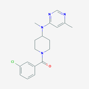 molecular formula C18H21ClN4O B2832341 N-[1-(3-chlorobenzoyl)piperidin-4-yl]-N,6-dimethylpyrimidin-4-amine CAS No. 2415469-66-6