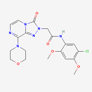 molecular formula C19H21ClN6O5 B2832363 N-(5-chloro-2,4-dimethoxyphenyl)-2-[8-(morpholin-4-yl)-3-oxo-2H,3H-[1,2,4]triazolo[4,3-a]pyrazin-2-yl]acetamide CAS No. 1251660-91-9