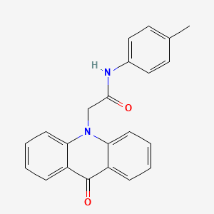molecular formula C22H18N2O2 B2832380 N-(4-methylphenyl)-2-(9-oxo-9,10-dihydroacridin-10-yl)acetamide CAS No. 346632-45-9