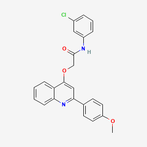 molecular formula C24H19ClN2O3 B2832392 N-(3-chlorophenyl)-2-((2-(4-methoxyphenyl)quinolin-4-yl)oxy)acetamide CAS No. 1114861-54-9