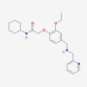 molecular formula C23H31N3O3 B283240 N-cyclohexyl-2-(2-ethoxy-4-{[(2-pyridinylmethyl)amino]methyl}phenoxy)acetamide 