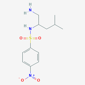 molecular formula C12H20ClN3O4S B2832425 N-(1-Amino-4-methylpentan-2-yl)-4-nitrobenzene-1-sulfonamide CAS No. 1795282-17-5