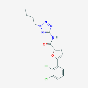 molecular formula C16H15Cl2N5O2 B283244 N-(2-butyl-2H-tetraazol-5-yl)-5-(2,3-dichlorophenyl)-2-furamide 