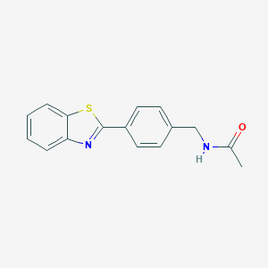 molecular formula C16H14N2OS B283246 N-[4-(1,3-benzothiazol-2-yl)benzyl]acetamide 