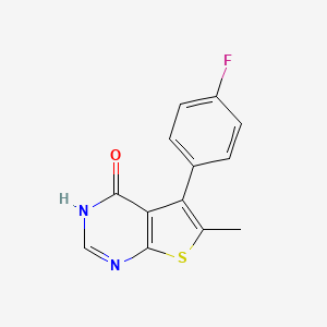 molecular formula C13H9FN2OS B2832461 5-(4-fluorophenyl)-6-methylthieno[2,3-d]pyrimidin-4(3H)-one CAS No. 379236-06-3