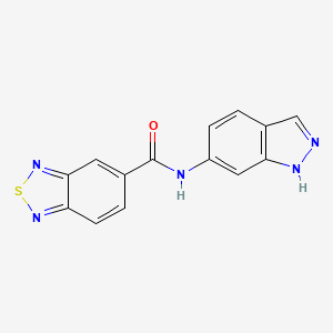 molecular formula C14H9N5OS B2832464 N-(1H-indazol-6-yl)-2,1,3-benzothiadiazole-5-carboxamide CAS No. 1219903-33-9
