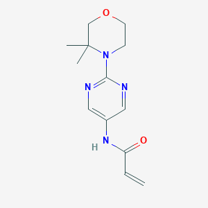 molecular formula C13H18N4O2 B2832465 N-[2-(3,3-Dimethylmorpholin-4-yl)pyrimidin-5-yl]prop-2-enamide CAS No. 2305556-91-4