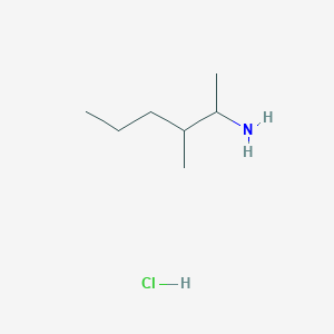 molecular formula C7H18ClN B2832486 3-Methylhexan-2-amine hydrochloride CAS No. 855475-52-4
