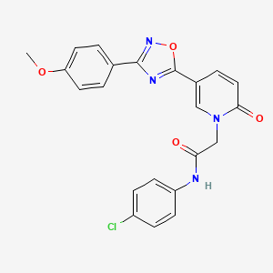 molecular formula C22H17ClN4O4 B2832533 N-(4-chlorophenyl)-2-{5-[3-(4-methoxyphenyl)-1,2,4-oxadiazol-5-yl]-2-oxo-1,2-dihydropyridin-1-yl}acetamide CAS No. 1112313-64-0