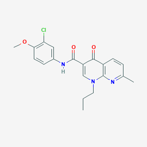 molecular formula C20H20ClN3O3 B2832540 N-(3-chloro-4-methoxyphenyl)-7-methyl-4-oxo-1-propyl-1,4-dihydro-1,8-naphthyridine-3-carboxamide CAS No. 1251611-62-7