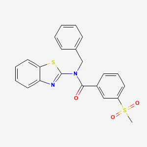 molecular formula C22H18N2O3S2 B2832547 N-(benzo[d]thiazol-2-yl)-N-benzyl-3-(methylsulfonyl)benzamide CAS No. 942002-61-1