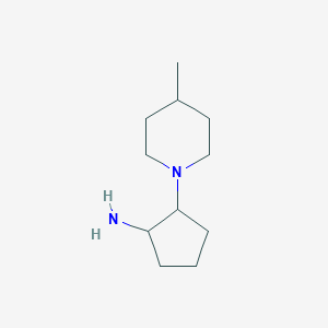 molecular formula C11H22N2 B2832558 2-(4-Methylpiperidin-1-yl)cyclopentan-1-amine CAS No. 954271-36-4
