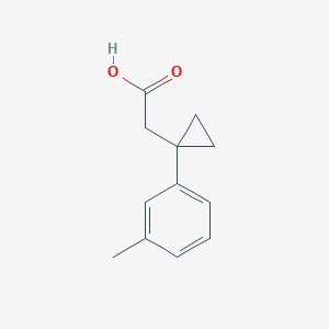 molecular formula C12H14O2 B2832573 2-(1-m-Tolylcyclopropyl)acetic acid CAS No. 1226409-98-8