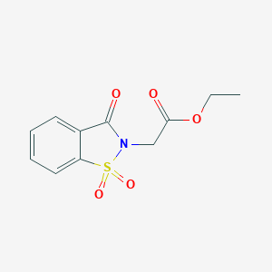 molecular formula C11H11NO5S B028326 Saccharin N-(2-acetic acid ethyl ester) CAS No. 24683-20-3