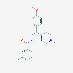 molecular formula C23H31N3O2 B2832601 N-[2-(4-methoxyphenyl)-2-(4-methylpiperazin-1-yl)ethyl]-3,4-dimethylbenzamide CAS No. 903301-37-1