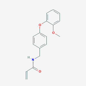 molecular formula C17H17NO3 B2832618 N-[[4-(2-Methoxyphenoxy)phenyl]methyl]prop-2-enamide CAS No. 2411224-49-0