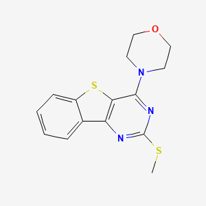 molecular formula C15H15N3OS2 B2832633 2-(Methylsulfanyl)-4-morpholino[1]benzothieno[3,2-d]pyrimidine CAS No. 477872-81-4