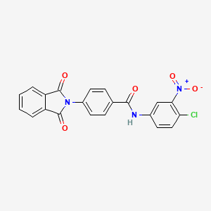 molecular formula C21H12ClN3O5 B2832695 N-(4-chloro-3-nitrophenyl)-4-(1,3-dioxoisoindolin-2-yl)benzamide CAS No. 433325-08-7