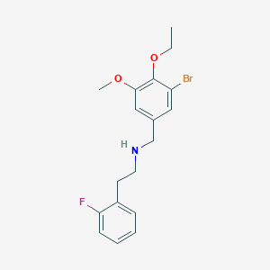 molecular formula C18H21BrFNO2 B283270 N-(3-bromo-4-ethoxy-5-methoxybenzyl)-2-(2-fluorophenyl)ethanamine 