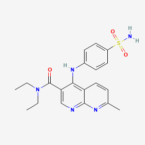 molecular formula C20H23N5O3S B2832700 N,N-diethyl-7-methyl-4-[(4-sulfamoylphenyl)amino]-1,8-naphthyridine-3-carboxamide CAS No. 1251600-79-9