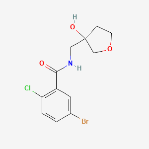 molecular formula C12H13BrClNO3 B2832720 5-bromo-2-chloro-N-[(3-hydroxyoxolan-3-yl)methyl]benzamide CAS No. 1915124-64-9