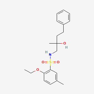 molecular formula C20H27NO4S B2832722 2-ethoxy-N-(2-hydroxy-2-methyl-4-phenylbutyl)-5-methylbenzenesulfonamide CAS No. 1286699-58-8