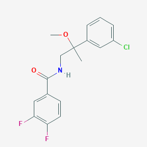 molecular formula C17H16ClF2NO2 B2832742 N-[2-(3-chlorophenyl)-2-methoxypropyl]-3,4-difluorobenzamide CAS No. 1795473-05-0